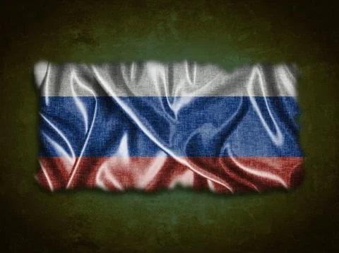 Vintage russia flag. Stock Illustration