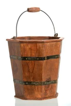 Vintage Rustic Bucket Stock Photos