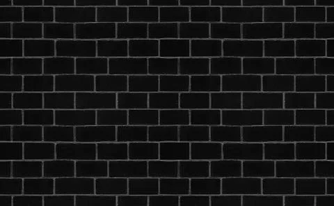 Vintage rustic seamless pattern with black brick wall seamless black backdrop Stock Photos