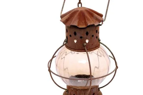 Vintage rusty lantern Stock Photos