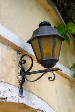 Vintage Rusty Wall Lantern Stock Photos