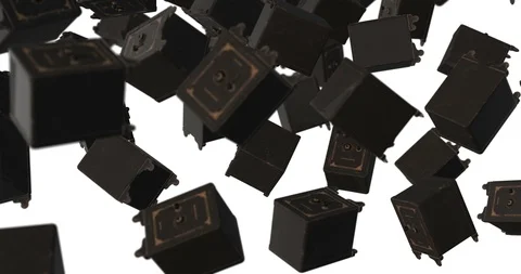 Vintage Safe falling slow motion Stock Footage 109570448