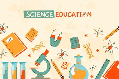 Vintage science education background Stock Illustration