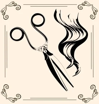 Vintage scissors Stock Illustration
