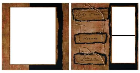 .vintage scrapbook frame template Stock Photos