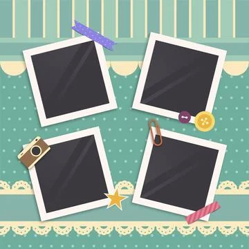 Vintage scrapbook frames Stock Illustration