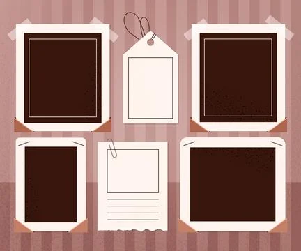 Vintage scrapbook frames Stock Illustration
