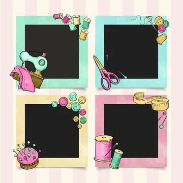 Vintage scrapbook frames Stock Illustration