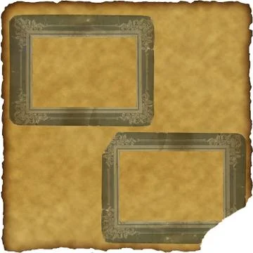 Vintage scrapbook old paper with frames Stock Illustration
