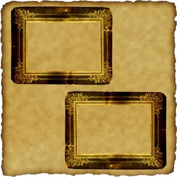 Vintage scrapbook old paper with frames Stock Illustration