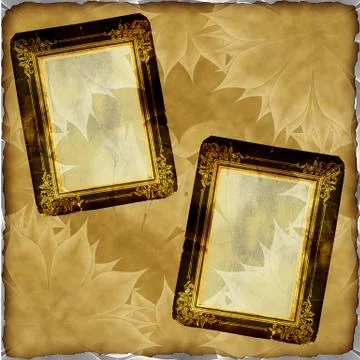 Vintage scrapbook old paper with frames Stock Illustration