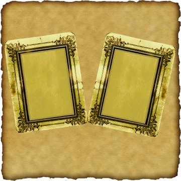 Vintage scrapbook old paper with frames Illustrazione stock