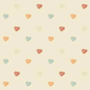 Vintage scribble heart Stock Illustration