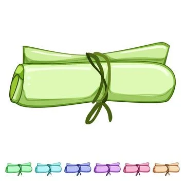 Vintage scroll papyrus cartoon vector graphic Stock Illustration