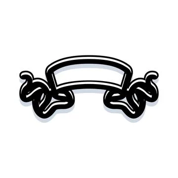 Vintage scroll ribbon banner frame design element Stock Illustration