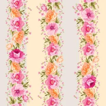 Vintage seamless background. Illustrazione stock