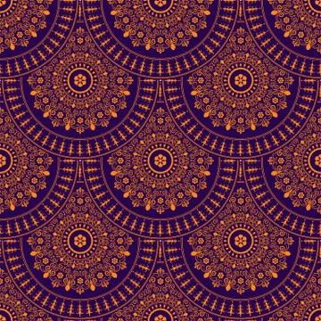 Vintage seamless bicolour pattern Stock Illustration
