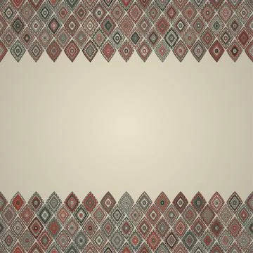 Vintage seamless border pattern Stock Illustration