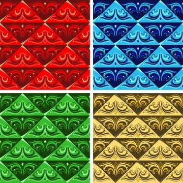 Vintage seamless colorful pattern vector backgrounds Stock Illustration