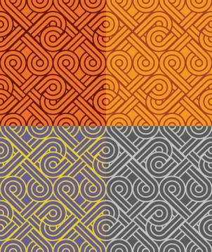 Vintage seamless colorful pattern vector backgrounds Stock Illustration