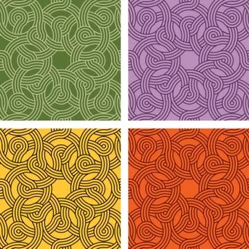 Vintage seamless colorful pattern vector backgrounds Stock Illustration