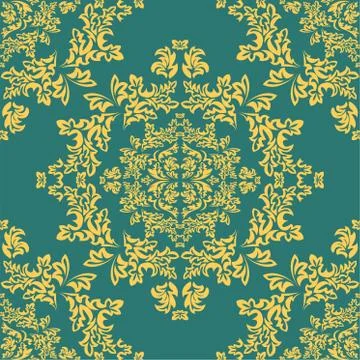 Vintage seamless damask pattern. Tile. Hand drawn background. Wallpaper in Vi Stock Illustration