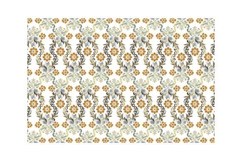 Vintage seamless floral pattern with abstract botanical motifs Stock Illustration
