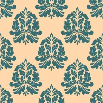 Vintage seamless pattern with abstract iris flowers Stock Illustration