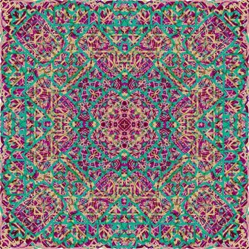 Vintage seamless pattern in Arabic style. Stock Illustration