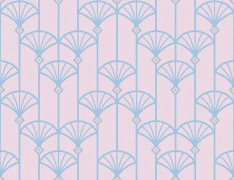 Vintage seamless pattern in art deco style. Retro seamless floral pattern w.. Stock-Illustration