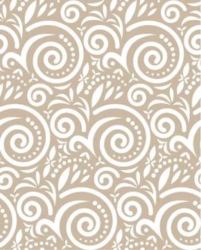 Vintage Seamless Pattern On Beige. Stock-Illustration