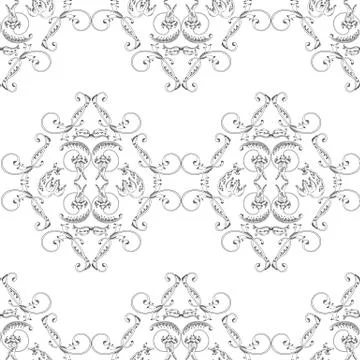 Vintage seamless pattern. Floral elements for design monograms, invitations イラスト素材