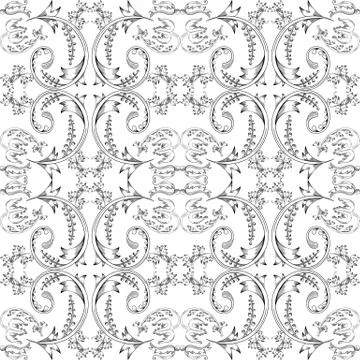 Vintage seamless pattern. Floral elements for design monograms, invitations 스톡 일러스트