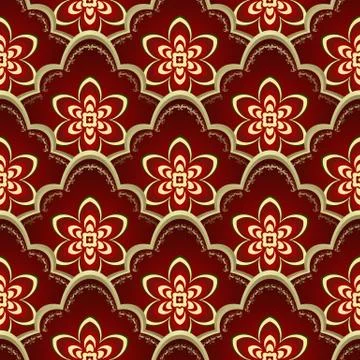Vintage seamless pattern Stock Illustration
