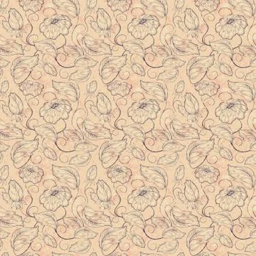 Vintage Seamless Pattern Stock Illustration