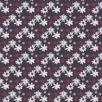 Vintage seamless pattern with light blue flowers ornament. Abstract ditsy bac Illustrazione stock