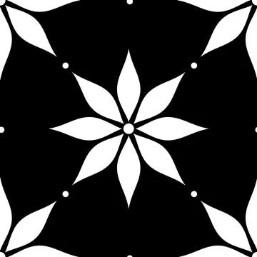 Vintage Seamless Pattern with Minimalistic Elegant Mandala Stock Illustration