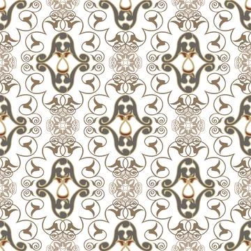 Vintage seamless pattern. Ornamental arabesque background. Repeat vector back イラスト素材