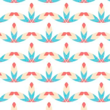 Vintage seamless pattern red and blue Stockillustratie