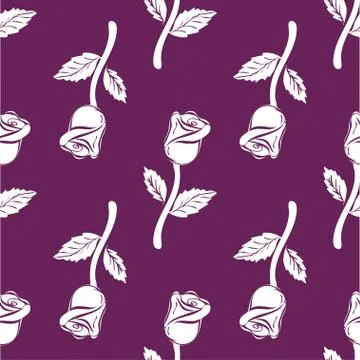 Vintage Seamless pattern roses Stock Illustration