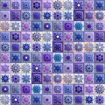 Vintage seamless pattern with tile patchwork elements. Stock Illustration