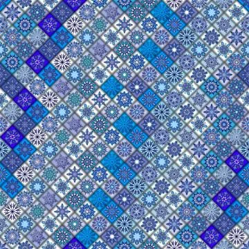Vintage seamless pattern with tile patchwork elements. Stock Illustration