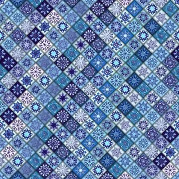 Vintage seamless pattern with tile patchwork elements. イラスト素材