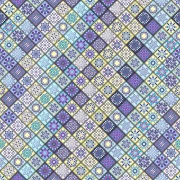 Vintage seamless pattern with tile patchwork elements. Stock Illustration