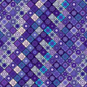 Vintage seamless pattern with tile patchwork elements. Stockillustratie