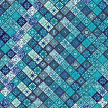 Vintage seamless pattern with tile patchwork elements. Illustrazione stock
