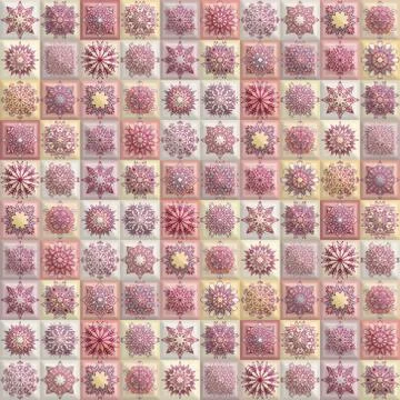 Vintage seamless pattern with tile patchwork elements. Illustrazione stock