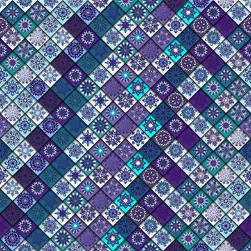 Vintage seamless pattern with tile patchwork elements. Stock Illustration