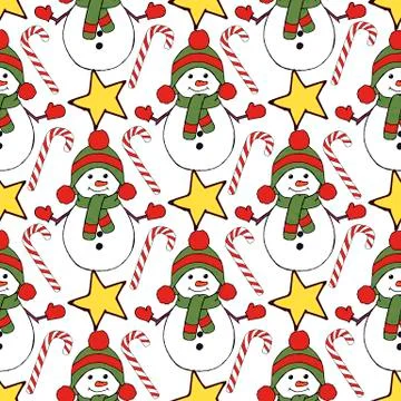 Vintage seamless pattern with vector holly pattern for paper design. Happy new Stock Illustration