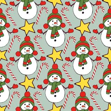 Vintage seamless pattern with vector holly pattern for paper design. Happy new イラスト素材